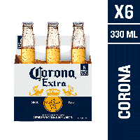 Imagen de Pack 6 un. Cerveza Corona Rubia botella 330 cc