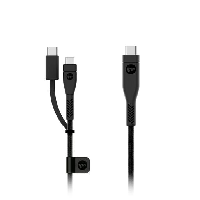 Cable Dual USB-C y Micro USB a USB-C 2 Mt
