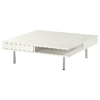 TOFTERYD Mesa de centro, alto brillo blanco, 95x95 cm - IKEA Chile