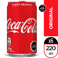 Imagen de Pack 6 un. Bebida Coca-Cola Original 220 cc