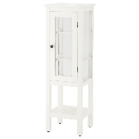 Imagen de HEMNES Mueble con puerta de vidrio, blanco, 42x38x131 cm - IKEA Chile