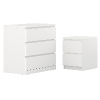 Imagen de MALM Muebles de dormitorio juego de 2, blanco - IKEA Chile