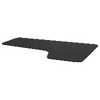 Imagen de BEKANT Tablero esquinero derecho, chapa fresno con tinte negro, 160x110 cm - IKEA Chile