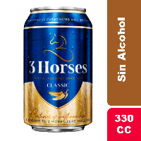 Imagen de Cerveza Sin Alcohol 3 Horses lata 330 cc