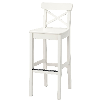 Imagen de INGOLF Silla bar, blanco, 74 cm - IKEA Chile
