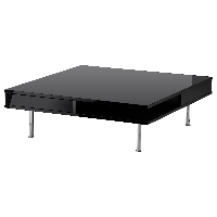 TOFTERYD Mesa de centro, alto brillo negro, 95x95 cm - IKEA Chile
