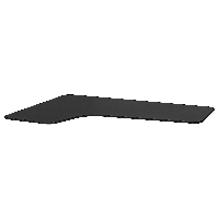 Imagen de BEKANT Tablero esquinero izquierdo, chapa fresno con tinte negro, 160x110 cm - IKEA Chile