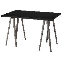 Imagen de MÅLVAKT / NÄRSPEL Escritorio, negro/gris oscuro, 120x80 cm - IKEA Chile